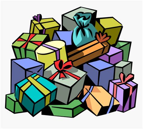 present pile cartoon